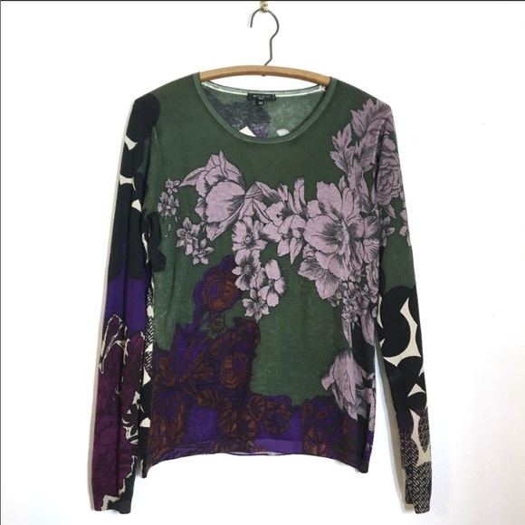 Etro Sweaters - Etro Milano Floral Silk and Cashmere Sweater